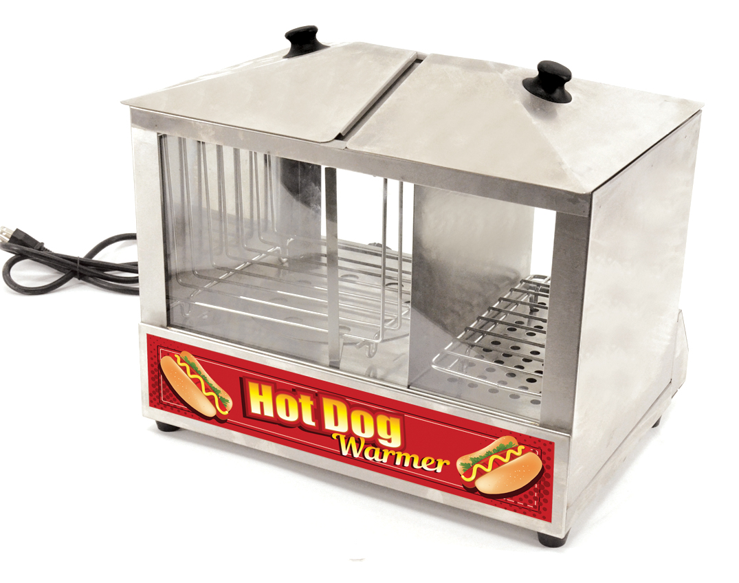 1200 Watts Hotdog Steamer and Bun Warmer with Tempered Glass – Omcan